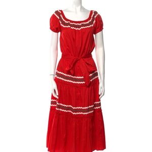 Tory Burch Red Embroidered Dress